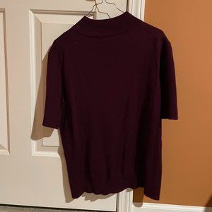 Basler Weekend Purple Short Sleeve Sweater - size 2X